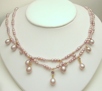 Pink Sapphires & Pearls